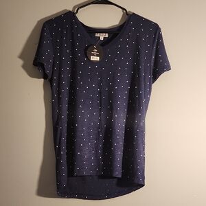 Cato Blue Fitted Short Sleeve T-Shirt
